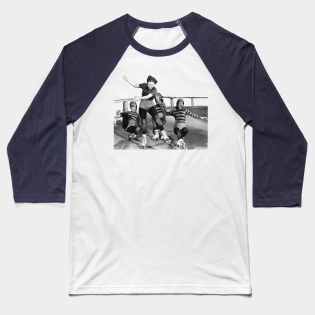 ROLLER DERBY VINTAGE GIRLS gerry murray Baseball T-Shirt by Luckythelab